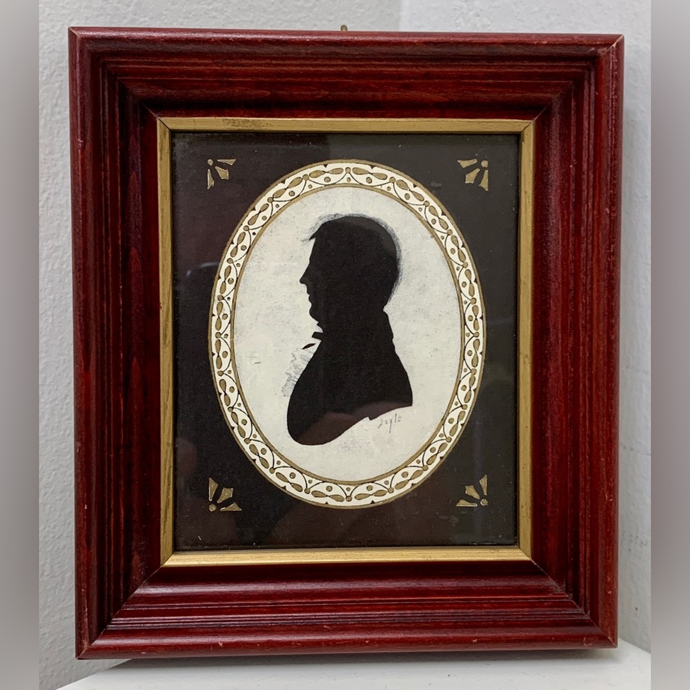 Kindel Framed Antique William Doyle Signed Silhouette Victorian Gentleman